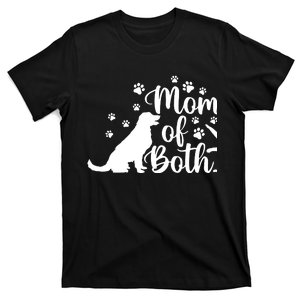 Mom Of Both Cat And Dog Mom Gift Crazy Cat Lady Dog Lover T-Shirt