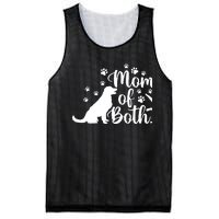 Mom Of Both Cat And Dog Mom Gift Crazy Cat Lady Dog Lover Mesh Reversible Basketball Jersey Tank