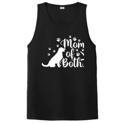 Mom Of Both Cat And Dog Mom Gift Crazy Cat Lady Dog Lover PosiCharge Competitor Tank