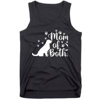 Mom Of Both Cat And Dog Mom Gift Crazy Cat Lady Dog Lover Tank Top