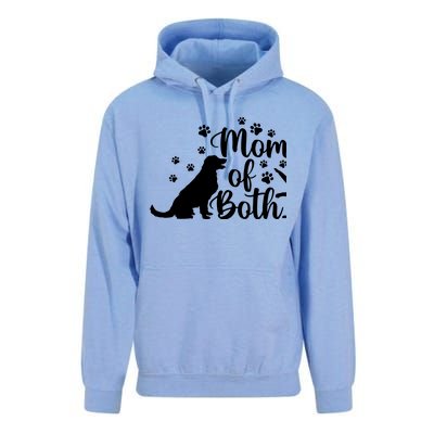 Mom Of Both Cat And Dog Mom Gift Crazy Cat Lady Dog Lover Unisex Surf Hoodie