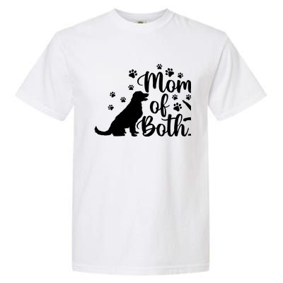 Mom Of Both Cat And Dog Mom Gift Crazy Cat Lady Dog Lover Garment-Dyed Heavyweight T-Shirt