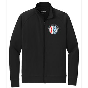 Mom Of Ballers Funny Baseball Volleyball Mom Gift Stretch Full-Zip Cadet Jacket