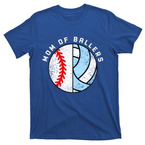 Mom Of Ballers Funny Baseball Volleyball Mom Gift T-Shirt