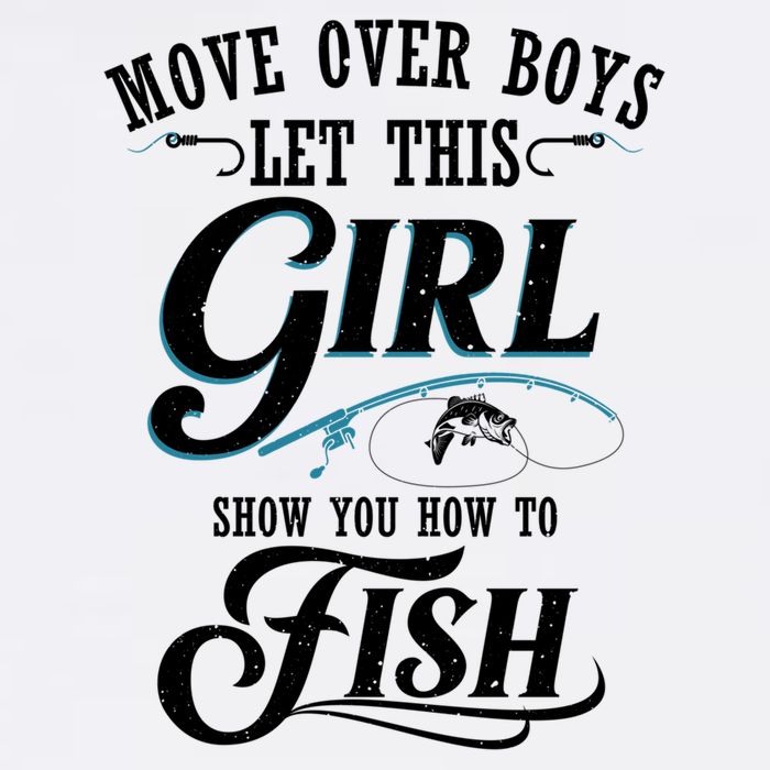 Move Over Boys Let This Girl Show You How To Fish Gift Gift V-Neck T-Shirt