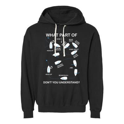 Man Over Board Manoeuvre Sailing Ship Sailor Garment-Dyed Fleece Hoodie