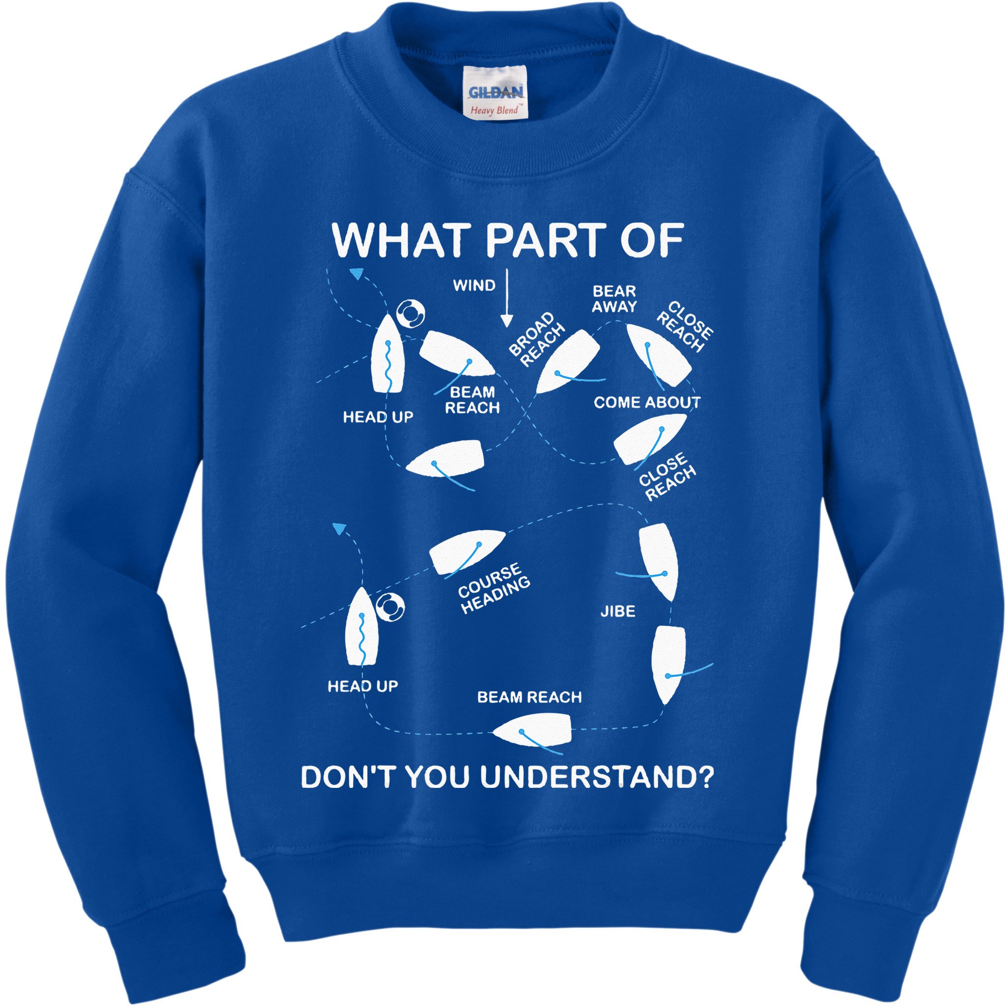 Man Over Board Manoeuvre Sailing Ship Sailor Kids Sweatshirt