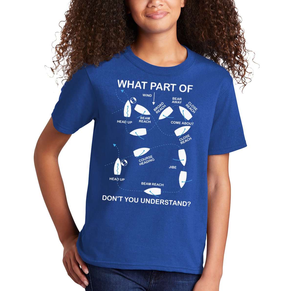 Man Over Board Manoeuvre Sailing Ship Sailor Kids T-Shirt