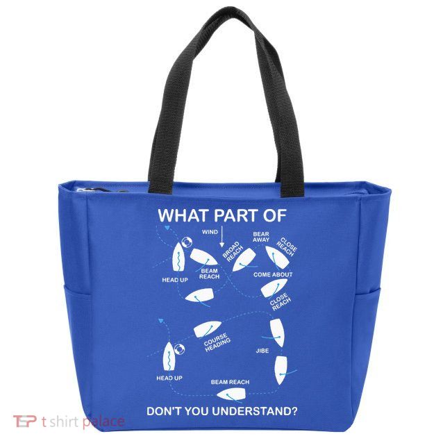 Man Over Board Manoeuvre Sailing Ship Sailor Zip Tote Bag