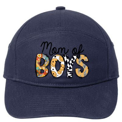 Mom Of Boy Leopard Mom 7-Panel Snapback Hat