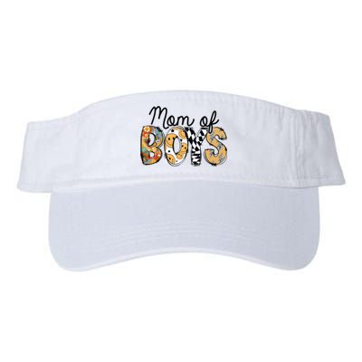 Mom Of Boy Leopard Mom Valucap Bio-Washed Visor