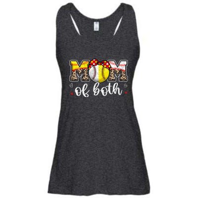 Mom Of Both Leopard Game Day Baseball Softball MotherS Day Ladies Essential Flowy Tank