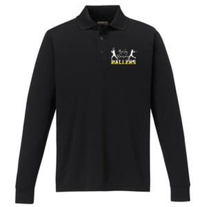 Mom Of Both Baseball Son Softball Daughter Performance Long Sleeve Polo