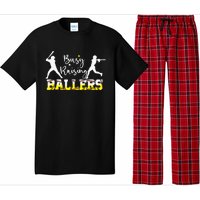 Mom Of Both Baseball Son Softball Daughter Pajama Set