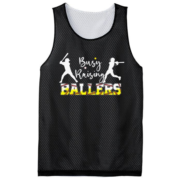 Mom Of Both Baseball Son Softball Daughter Mesh Reversible Basketball Jersey Tank