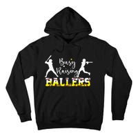 Mom Of Both Baseball Son Softball Daughter Tall Hoodie