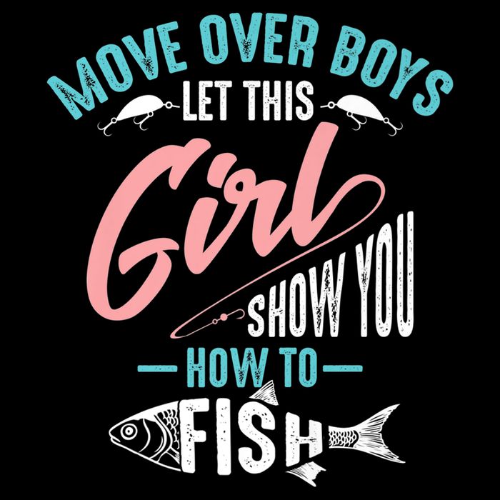 Move Over Boys Let This Girl Show You How To Fish Gift Cooling Performance Crew T-Shirt
