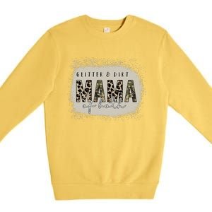 Mama Of Both Bleached & Dirt Mama Of Both Camo Premium Crewneck Sweatshirt