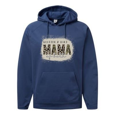 Mama Of Both Bleached & Dirt Mama Of Both Camo Performance Fleece Hoodie