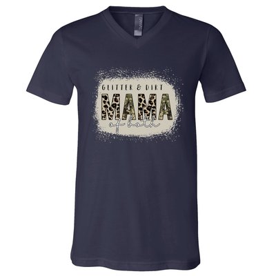 Mama Of Both Bleached & Dirt Mama Of Both Camo V-Neck T-Shirt