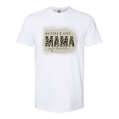 Mama Of Both Bleached & Dirt Mama Of Both Camo Softstyle CVC T-Shirt