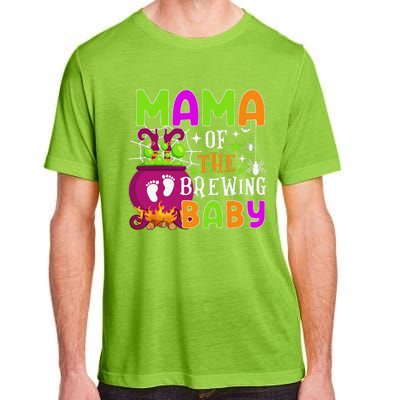 Mama Of Brewing Baby Halloween Theme Baby Shower Spooky Adult ChromaSoft Performance T-Shirt