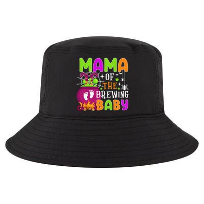 Mama Of Brewing Baby Halloween Theme Baby Shower Spooky Cool Comfort Performance Bucket Hat