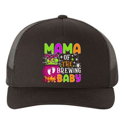 Mama Of Brewing Baby Halloween Theme Baby Shower Spooky Yupoong Adult 5-Panel Trucker Hat