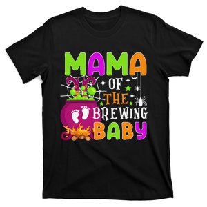 Mama Of Brewing Baby Halloween Theme Baby Shower Spooky T-Shirt