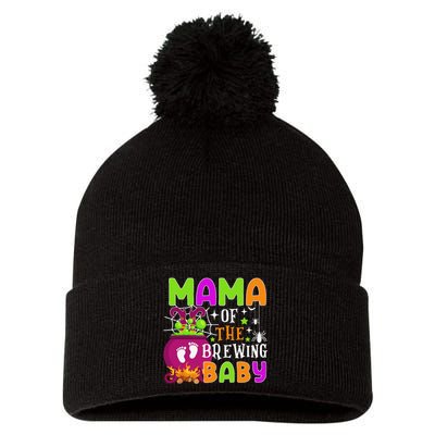 Mama Of Brewing Baby Halloween Theme Baby Shower Spooky Pom Pom 12in Knit Beanie