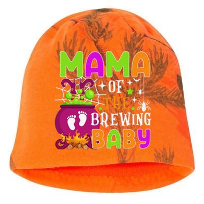 Mama Of Brewing Baby Halloween Theme Baby Shower Spooky Kati - Camo Knit Beanie