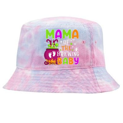 Mama Of Brewing Baby Halloween Theme Baby Shower Spooky Tie-Dyed Bucket Hat