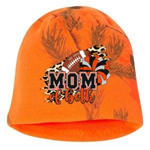 Mom Of Both Football Cheer Orange Black Pom Kati - Camo Knit Beanie