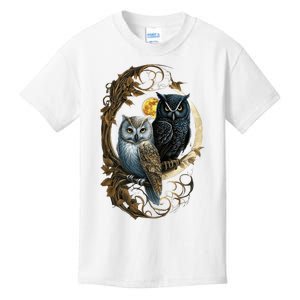 Moon Owl Birds Owl Gifts Kids T-Shirt