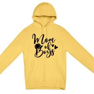 Mom Of Boys Hat Gift For Mom Mothers Day Premium Pullover Hoodie