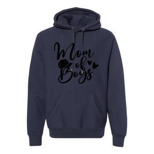 Mom Of Boys Hat Gift For Mom Mothers Day Premium Hoodie