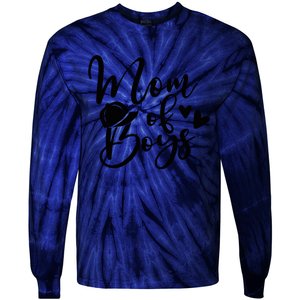 Mom Of Boys Hat Gift For Mom Mothers Day Tie-Dye Long Sleeve Shirt