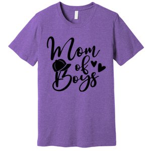 Mom Of Boys Hat Gift For Mom Mothers Day Premium T-Shirt