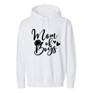 Mom Of Boys Hat Gift For Mom Mothers Day Garment-Dyed Fleece Hoodie