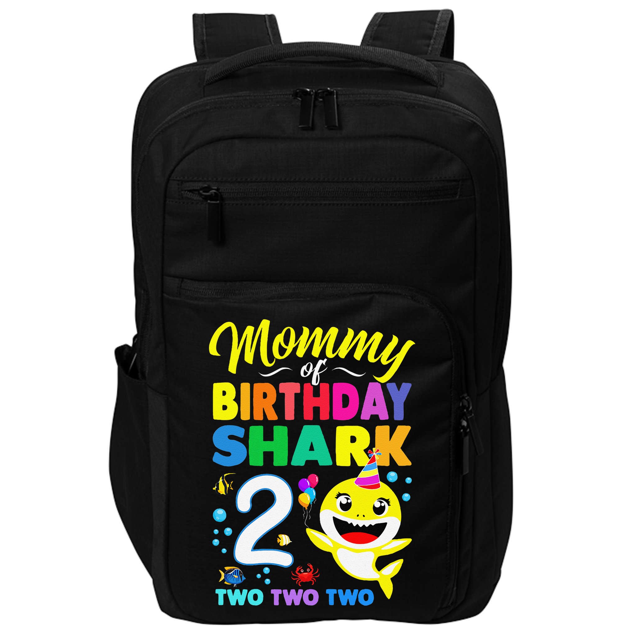 Mommy Of Birthday Shark 2nd Matching Oufit Party For Family Impact Tech Backpack