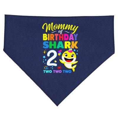 Mommy Of Birthday Shark 2nd Matching Oufit Party For Family USA-Made Doggie Bandana