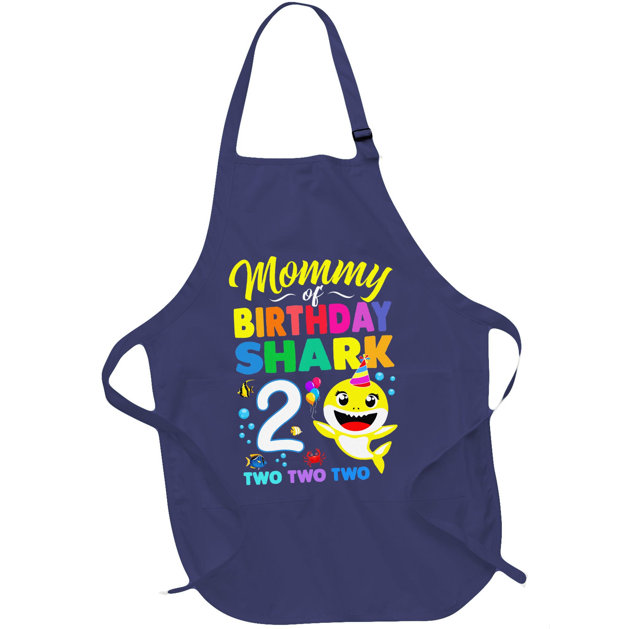 Mommy Of Birthday Shark 2nd Matching Oufit Party For Family Apron