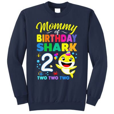 Mommy Of Birthday Shark 2nd Matching Oufit Party For Family Sweatshirt