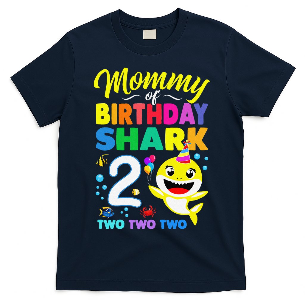 Mommy Of Birthday Shark 2nd Matching Oufit Party For Family T-Shirt