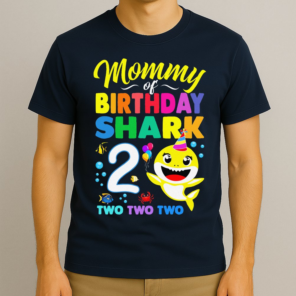 Mommy Of Birthday Shark 2nd Matching Oufit Party For Family T-Shirt