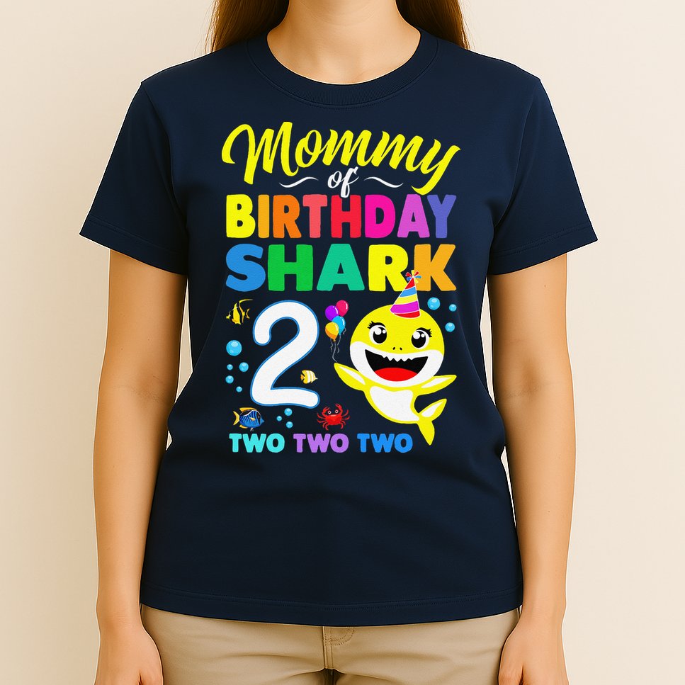 Mommy Of Birthday Shark 2nd Matching Oufit Party For Family T-Shirt