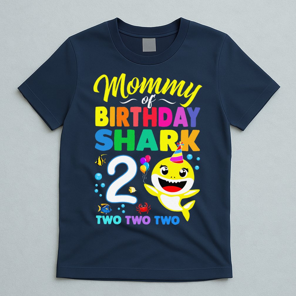 Mommy Of Birthday Shark 2nd Matching Oufit Party For Family T-Shirt