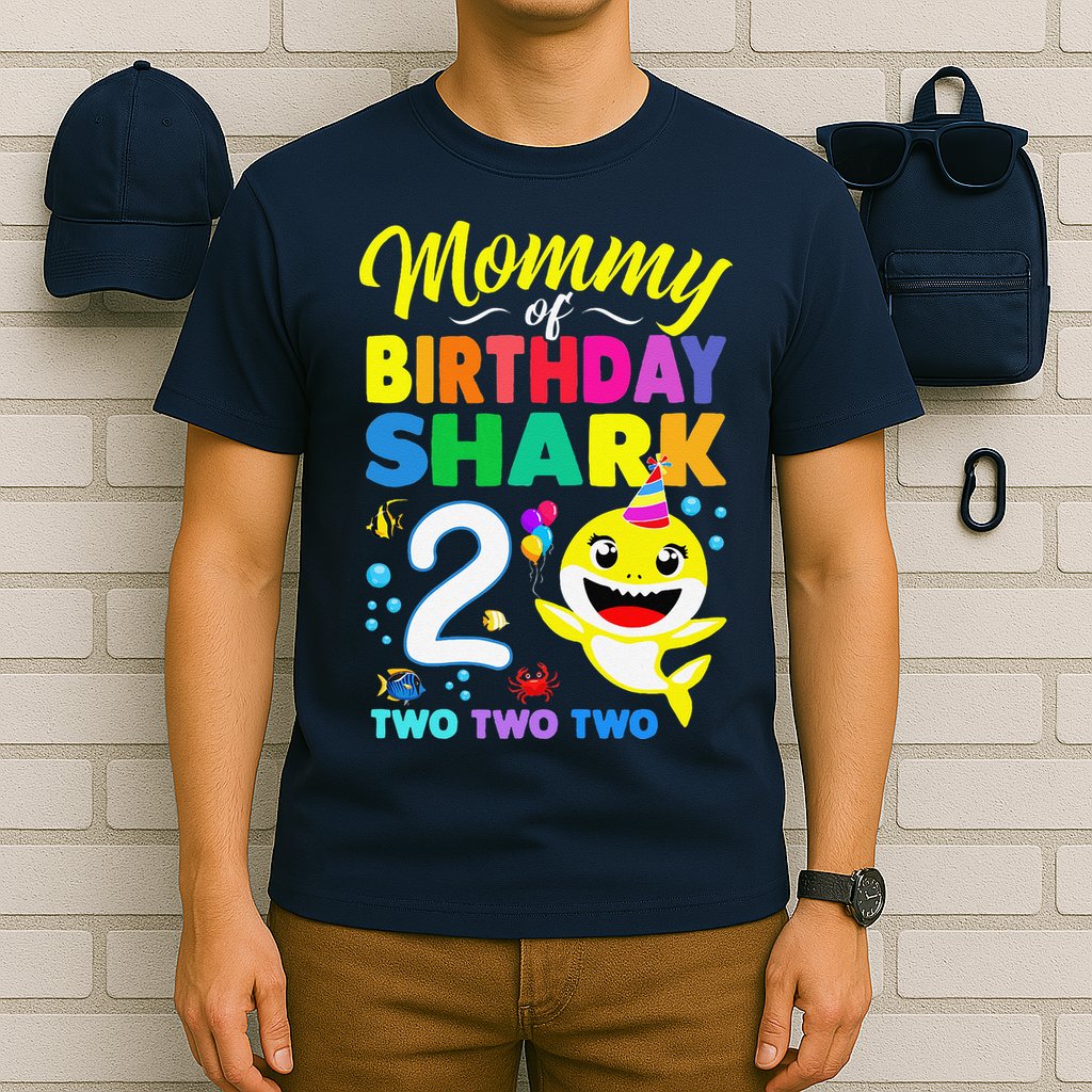 Mommy Of Birthday Shark 2nd Matching Oufit Party For Family T-Shirt