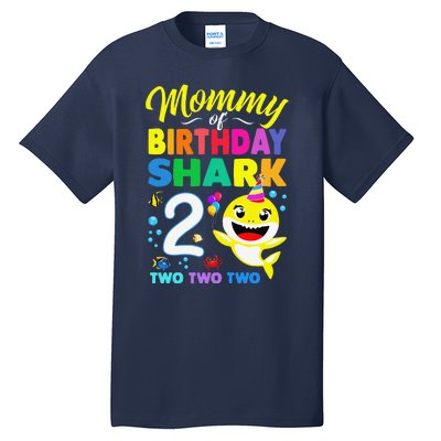 Mommy Of Birthday Shark 2nd Matching Oufit Party For Family Tall T-Shirt