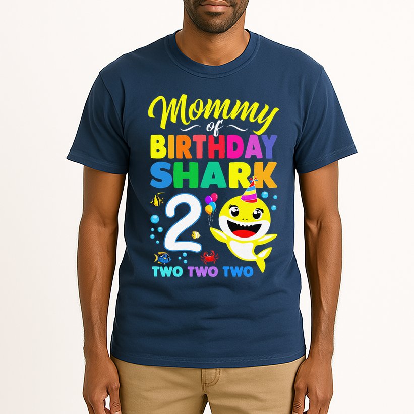 Mommy Of Birthday Shark 2nd Matching Oufit Party For Family Tall T-Shirt